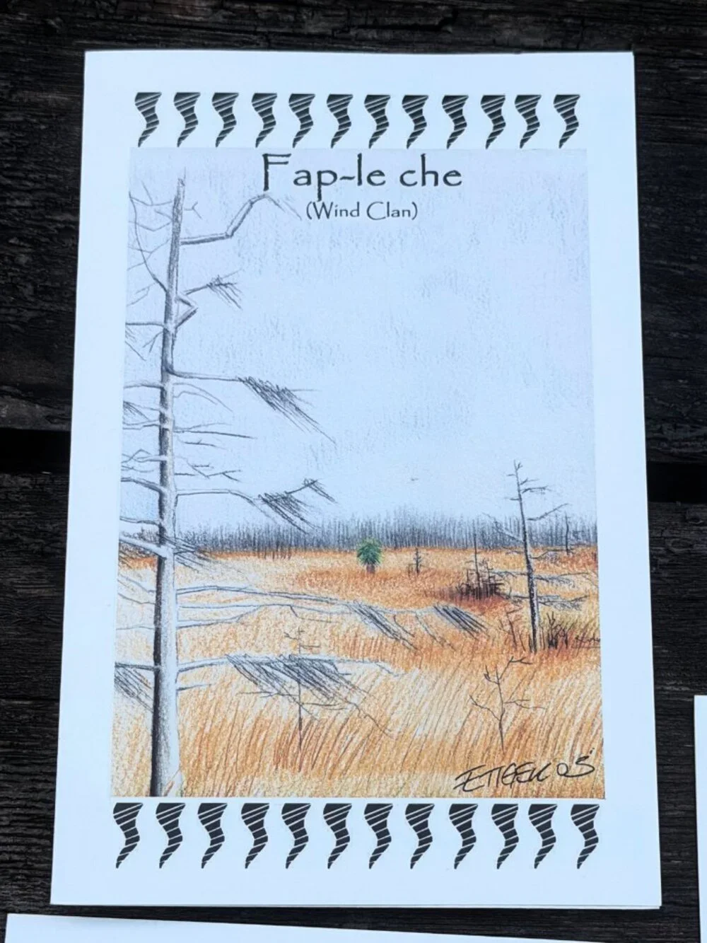 Vintage Lot RARE Native American Seminole Tribe Clan Artist Greeting Cards Set 8